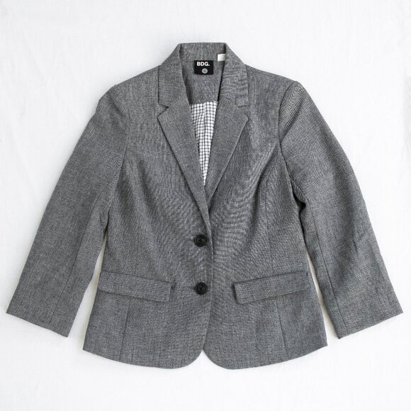 BDG Jackets & Blazers - BDG Women's Blazer - Gray with Plaid Lining